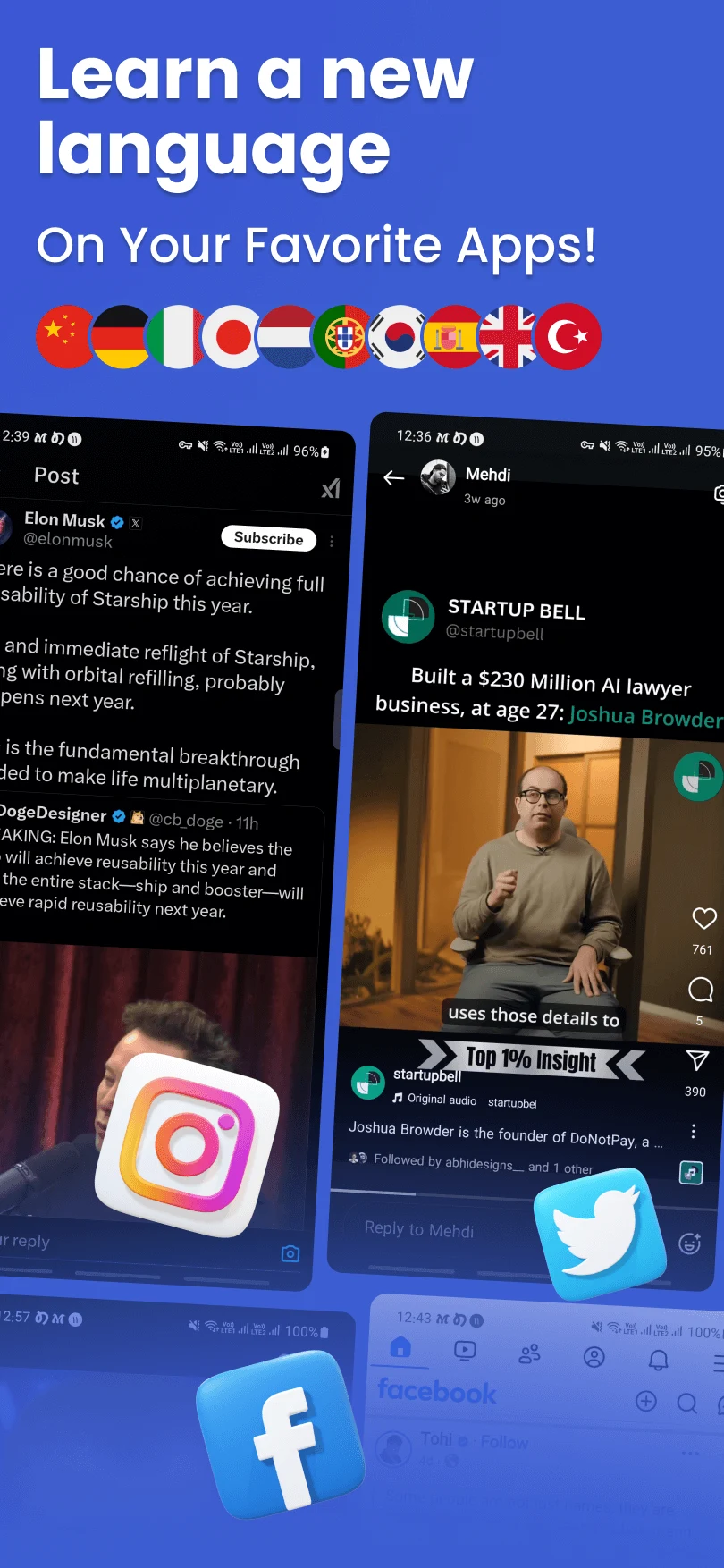 Learn Languages in any App screenshot